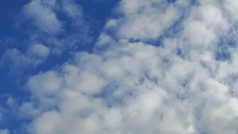 High nature view large white clouds on soft sky. Stock Footage 305371304