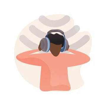 High noise level abstract concept vector illustration. Illustrazione stock