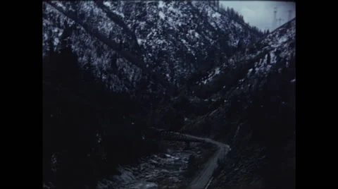 High Over Mountain Road Video stock 47643326
