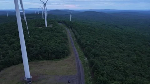 High up over wind farm road 6-21-26 Stock Footage 340673931