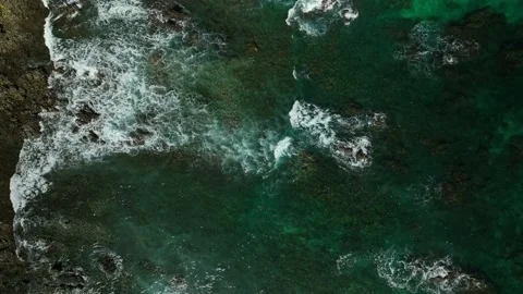 High overhead small waves rolling Stock Footage 236741874