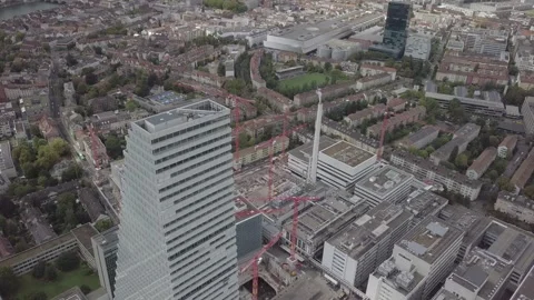 High Overlook Down Onto Roche Campus Stock Footage 331922798
