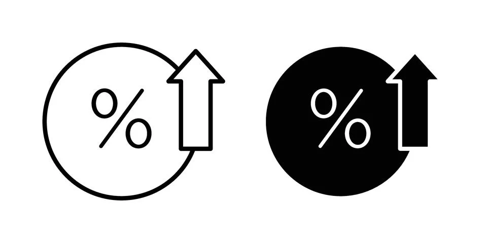High percentage icon vector design illustrations Stock Illustration