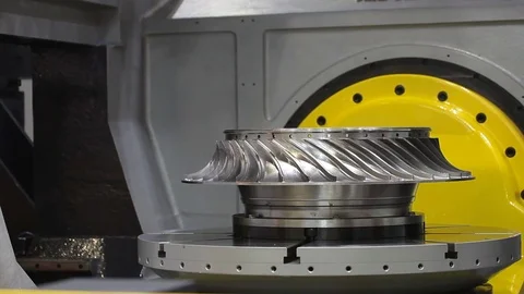 High-performance 5-axis CNC machining centre Video stock 76877328