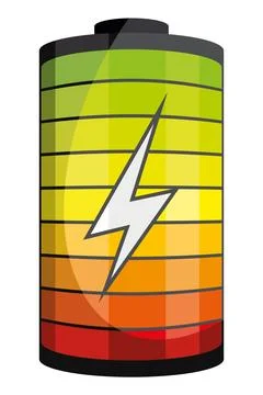 High performance battery charged Stock Illustration