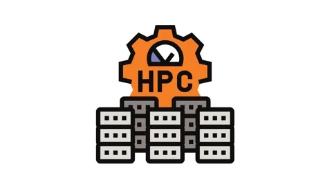 High performance computing color icon animation Stock Footage 326108265