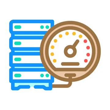 High performance computing color icon vector illustration Stock Illustration