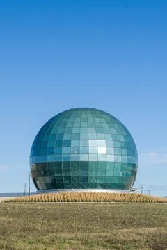 High-Performance Computing Data Center Globe at Wisconn Valley Science and .. Stockfoto's