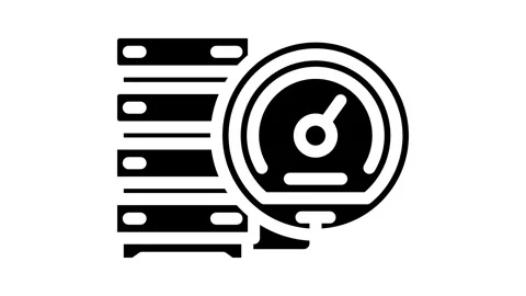 High performance computing glyph icon animation Stock Footage 326734375