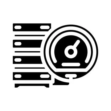 High performance computing glyph icon vector illustration Stock Illustration