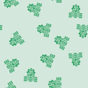 High performance computing glyph seamless pattern Stock Illustration