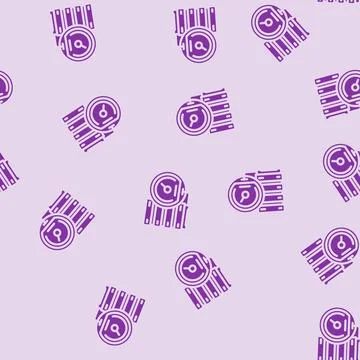 High performance computing glyph vector seamless pattern Stock Illustration