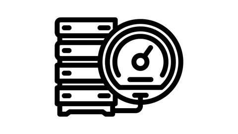 High performance computing line icon animation Stock Footage 326750810