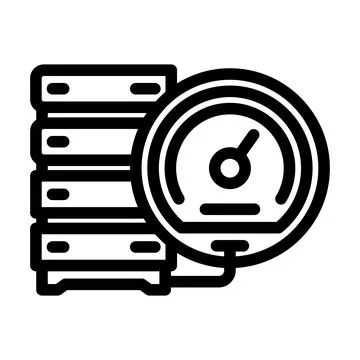High performance computing line icon vector illustration Stock Illustration
