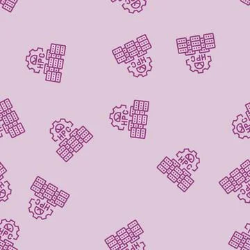 High performance computing line seamless pattern Stock Illustration