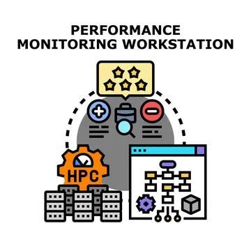 High performance computing system monitoring and optimization Stock Illustration
