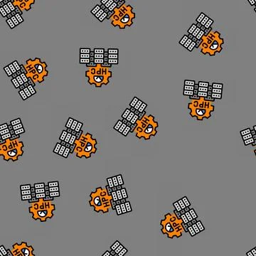 High performance computing vector seamless pattern Stock Illustration