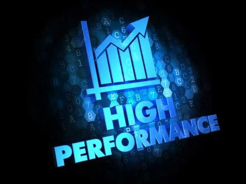 High Performance Concept on Digital Background. Stock Illustration