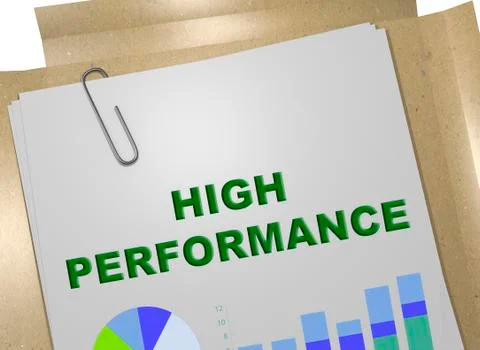 HIGH PERFORMANCE concept Stock Illustration