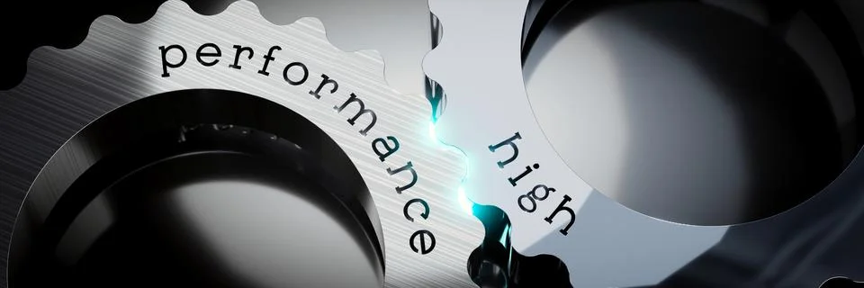 High performance - gears concept - 3D illustration Stock Illustration