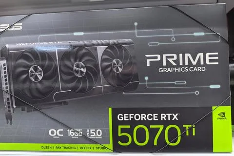 High-performance graphics card with advanced features on display Stock Photos