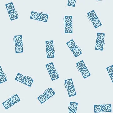 High performance graphics card gaming pc glyph seamless pattern イラスト素材