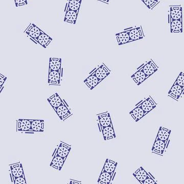 High performance graphics card gaming pc glyph vector seamless pattern Stockillustratie