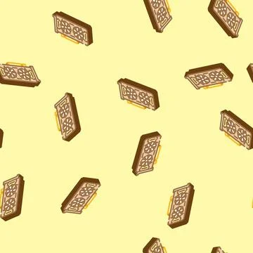 High performance graphics card gaming pc isometric icon seamless pattern Stock Illustration