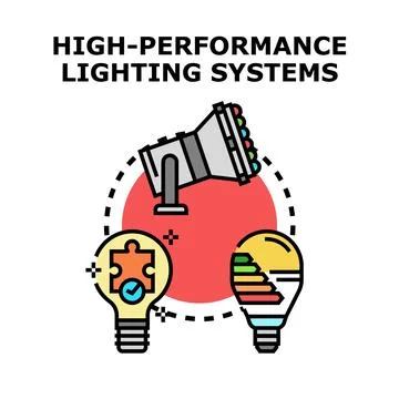 High performance lighting systems concept Stock Illustration
