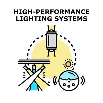High performance lighting systems concept vector illustration Stock Illustration