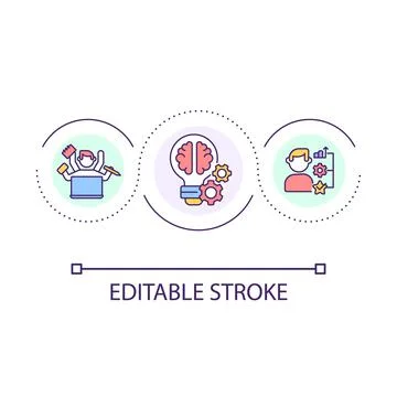 High performance loop concept icon Illustrazione stock