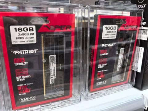 High-performance memory modules ready for powerful computing experiences Stock Photos