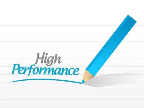 High performance message illustration Stock Illustration