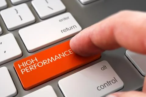 High Performance - Modern Keyboard Concept. 3D Stock Illustration