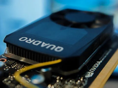 High-Performance NVIDIA Quadro Graphics Card for Professionals Stockfoto's