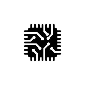High-Performance Processor Icon for Cutting-Edge Technology Stock Illustration