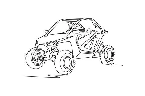 High-performance side-by-side (UTV) off-road vehicle Stock-Illustration