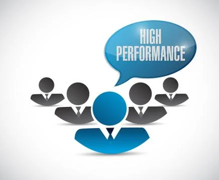 High performance team sign illustration design Stock Illustration