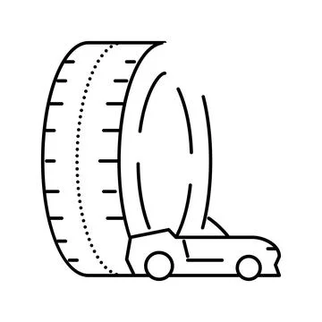 High performance tires line icon vector illustration Illustrazione stock
