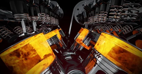 High Performance V8 Car Engine In Motion... | Stock Video | Pond5