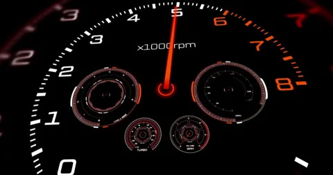 High Performance V8 Engine Accelerating. Camera Zoom To Car's Interior. Stock Footage 265239667