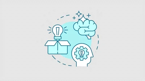 High performing corporate work culture blue concept icons animation set Stock Footage 341024255
