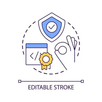 High performing website concept icon Illustrazione stock