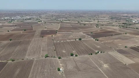 High perspective wide angle aerial survey framing a massive rural region Stock Footage 337246106