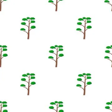 High pine tree pattern seamless vector Stock Illustration