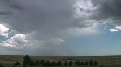 High Plains High Based Thundershowers Stock Footage 54741448