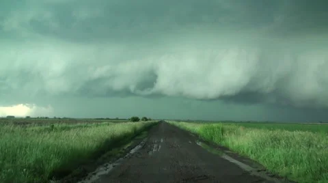 High Plains Shelf Cloud Stock Footage 54748384