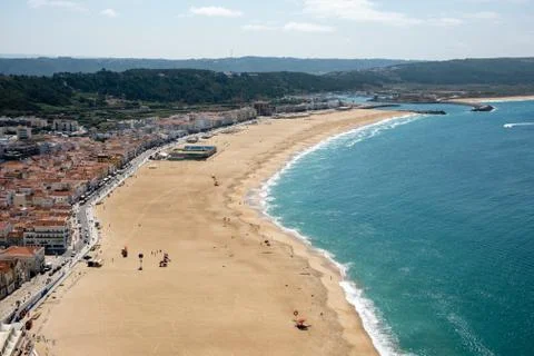 From the high point of Nazare Stock Photos