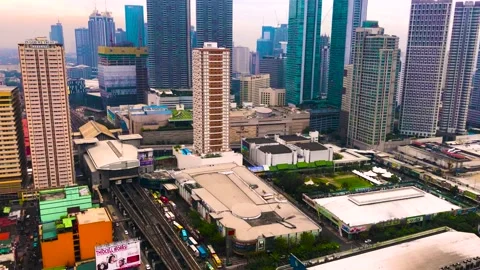 High point view of Manila city during the sunset, Philippines Stock Footage 239178649