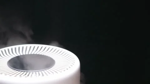 A high-power air purifier in operation at horizontal composition Stock Footage 305961033